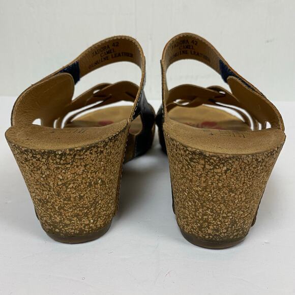 L'Artiste By Spring Step Jadora Leather Wedge Sandals Boho Artsy Size 10.5-11 - Picture 9 of 12
